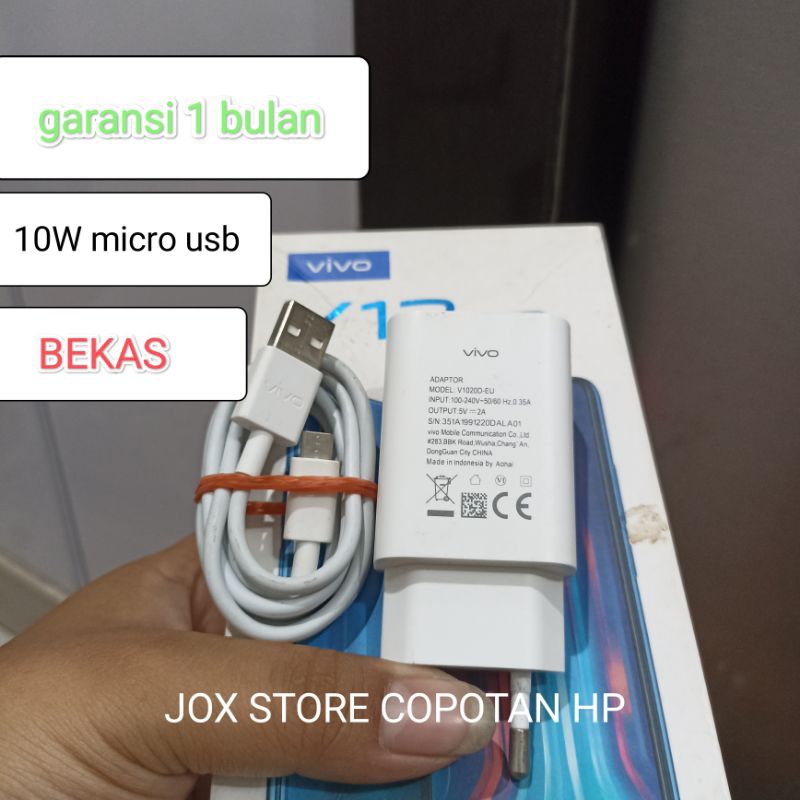 Charger Vivo Y12 Y95 Copotan Bawaan Hp Original 100%