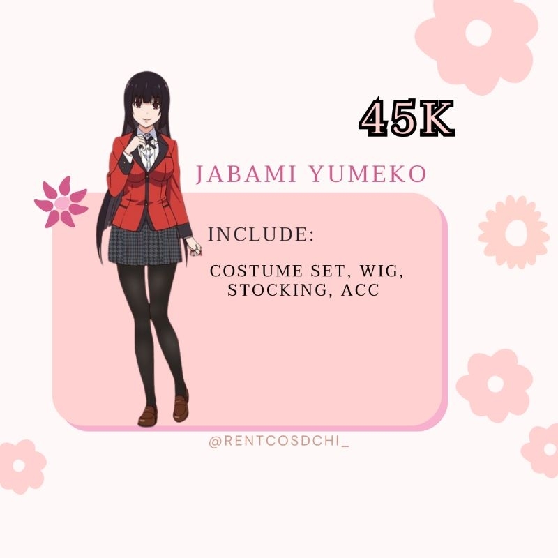 Rental costume cosplay jabami yumeko