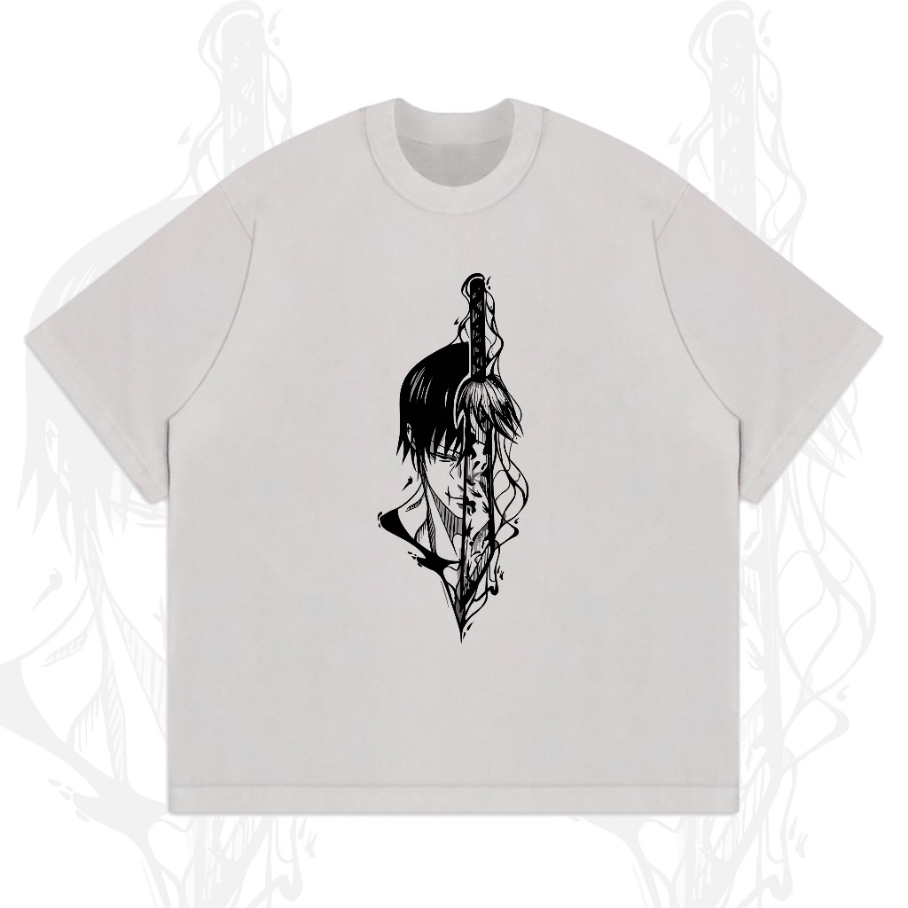 Woodies Kaos Oversize Anime Jujutsu Kaisen - Cursed Weapon Toji Fushiguro