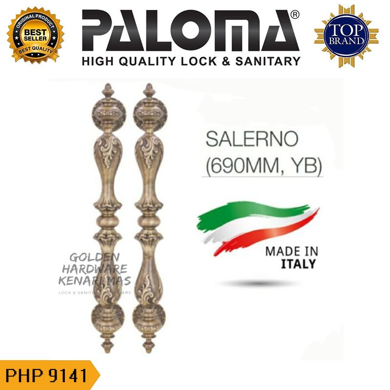 PALOMA PHP 9141 Pull Handle Tarikan Gagang Pintu Utama Classic Antik Full Brass