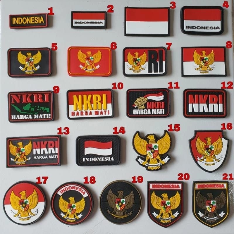 Tempelan Emblem Karet Logo NKRI INDONESIA GARUDA / Patch Rubber
