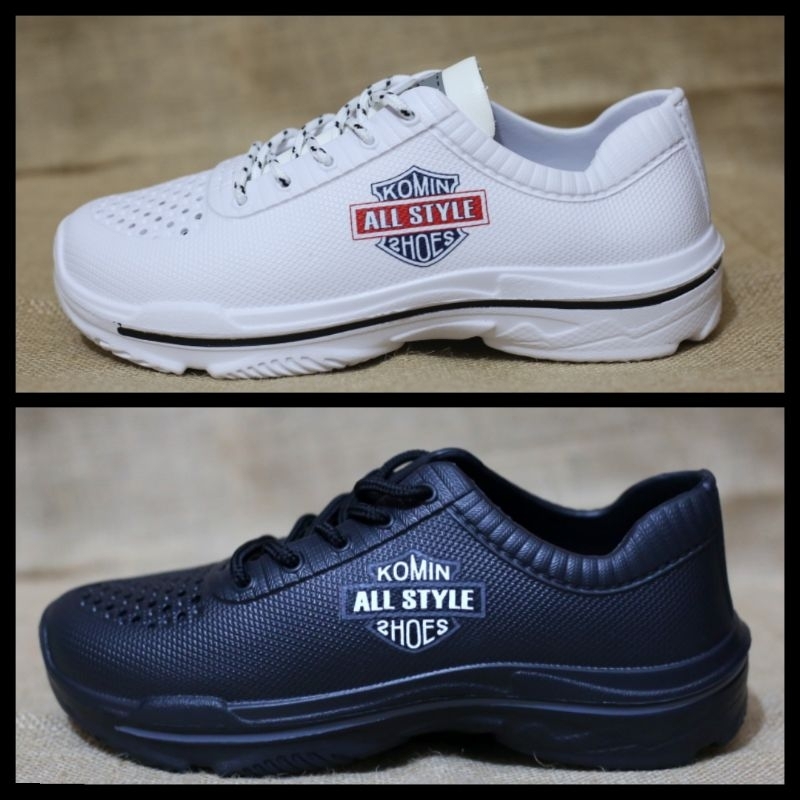 Sepatu karet komin all style sepatu olahraga sepatu kerja sepatu sneakers termurah