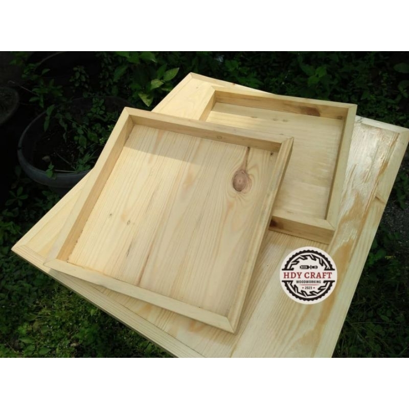Nampan / Tray Kayu Jati Belanda / Kotak Kayu Jati