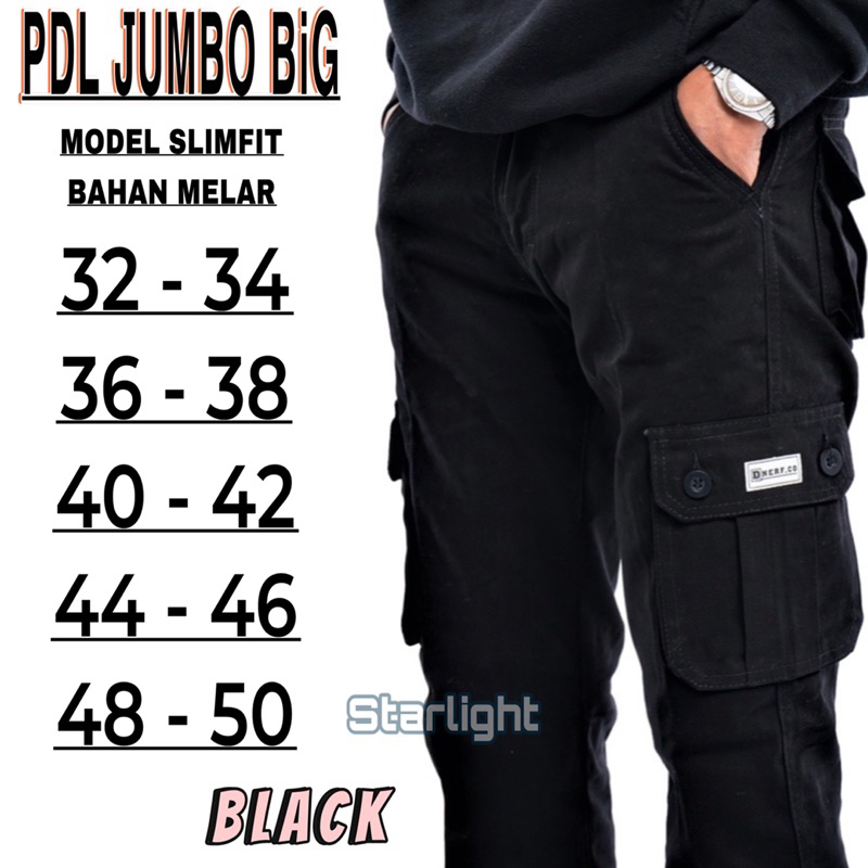 STARLIGHT - CELANA CARGO BIG SIZE 36-50/celana cargo big size pria/celana cargo panjang pria big siz
