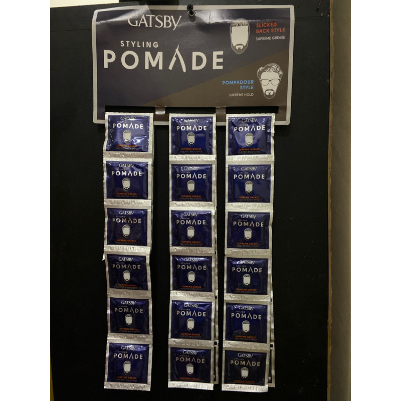 pomade gatsby biru sachet