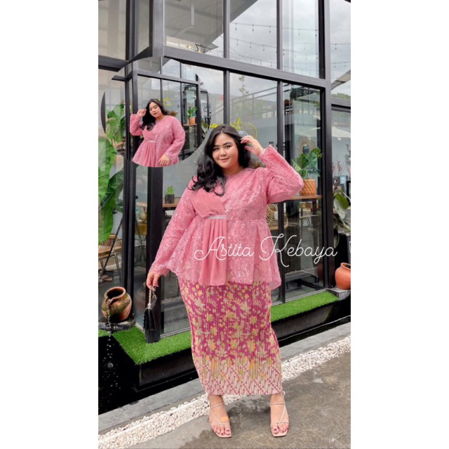 KEBAYA SELENDANG TILE BROKAT LD 150-200CM 