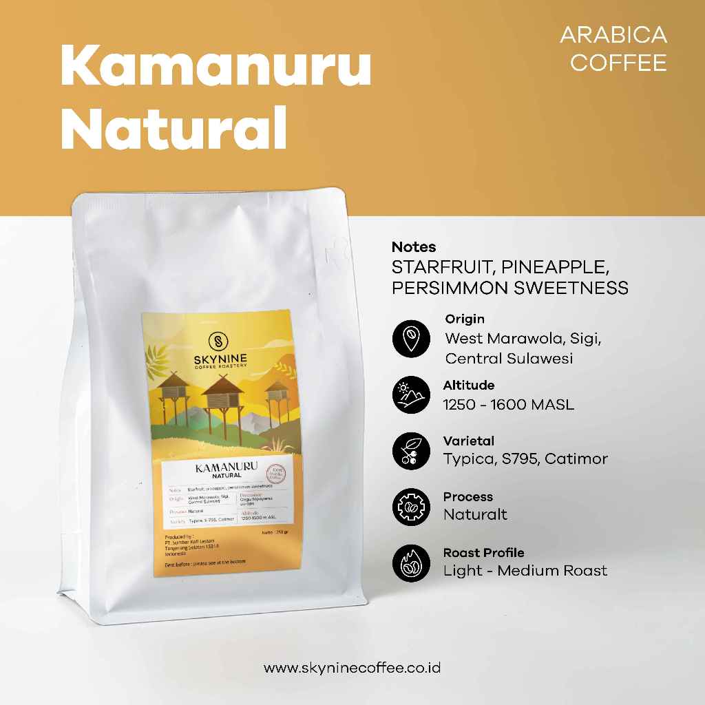 

KOPI ARABIKA KAMANURU NATURAL ROASTED BEANS