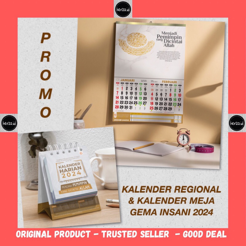 

Kalender 2024 Kaligrafi/Harian Meja Gema Insani eksklusif islami - kalender dinding gantung kalender anak regional kaligrafi harian masehi hijriah hijriyah islam jawa