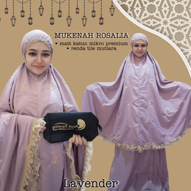 Mukena Rosalia Setelan Atas Bawah Katun Mikro