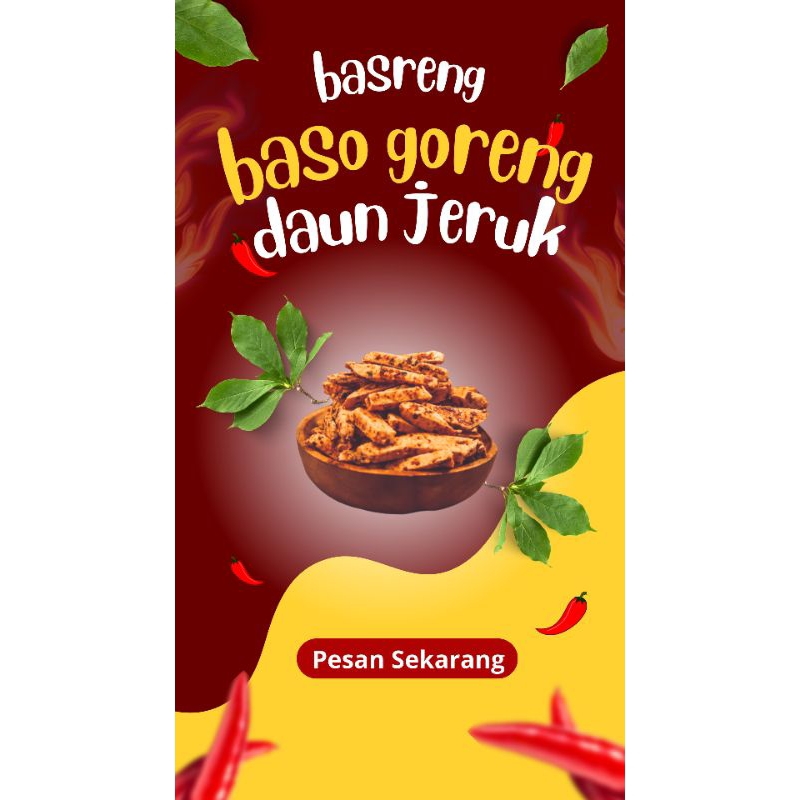 

Basreng chili oil daun jeruk mantul