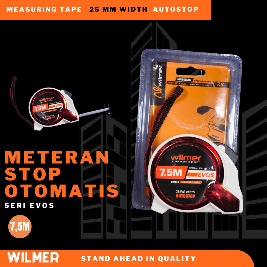 Meteran AUTOSTOP  WILMER 3M-5M-7,5M-10M / Meteran AUTO LOCK WILMER