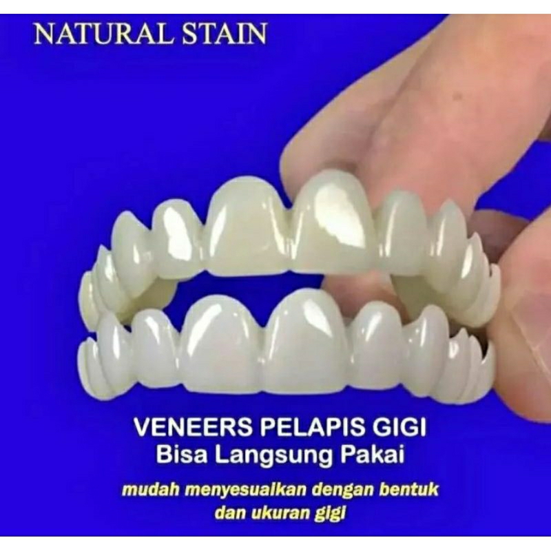 COD GIGI PALSU INSTAN UDAH SATU SET ATAS BAWA ORIGINAL TINGGAL PASANG SENDIRI BISA BUWAT MAKAN.