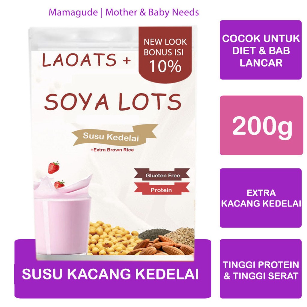

Susu Kedelai Bubuk Protein Laoats (200g)