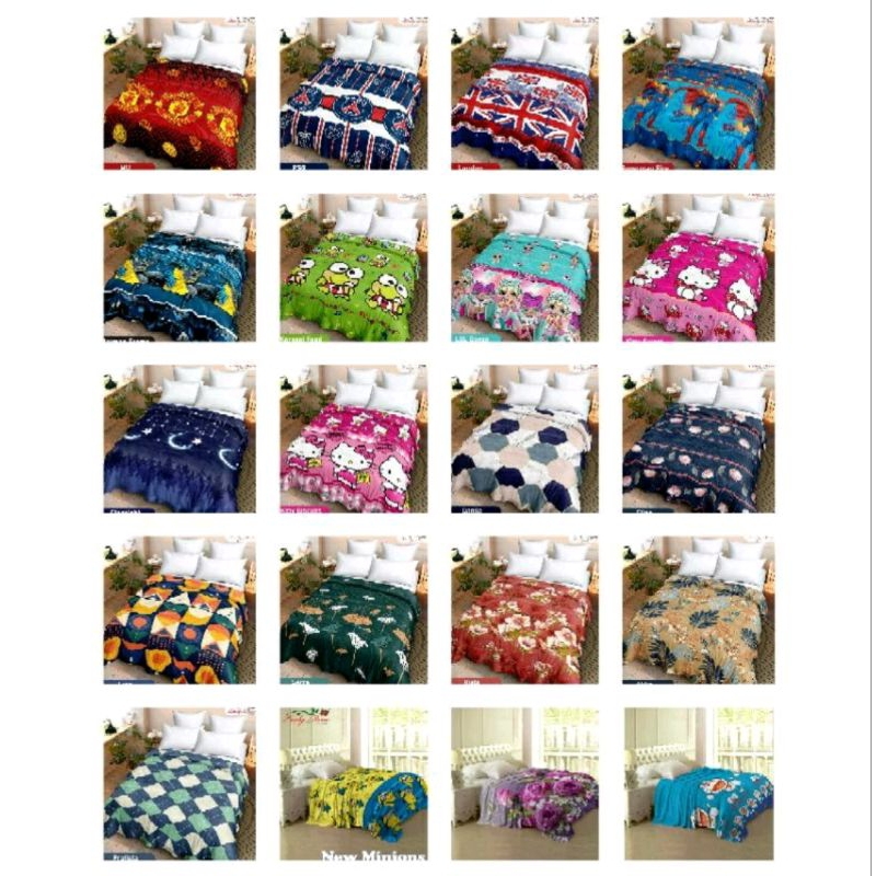 Selimut LADY ROSE Motif Karakter Bunga Abstrak