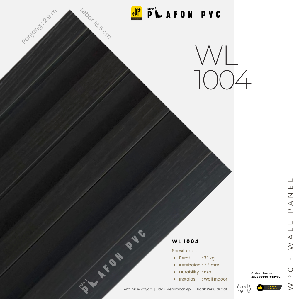 WPC Panel - Wall Panel Panjang 2,9 m WL | DWP