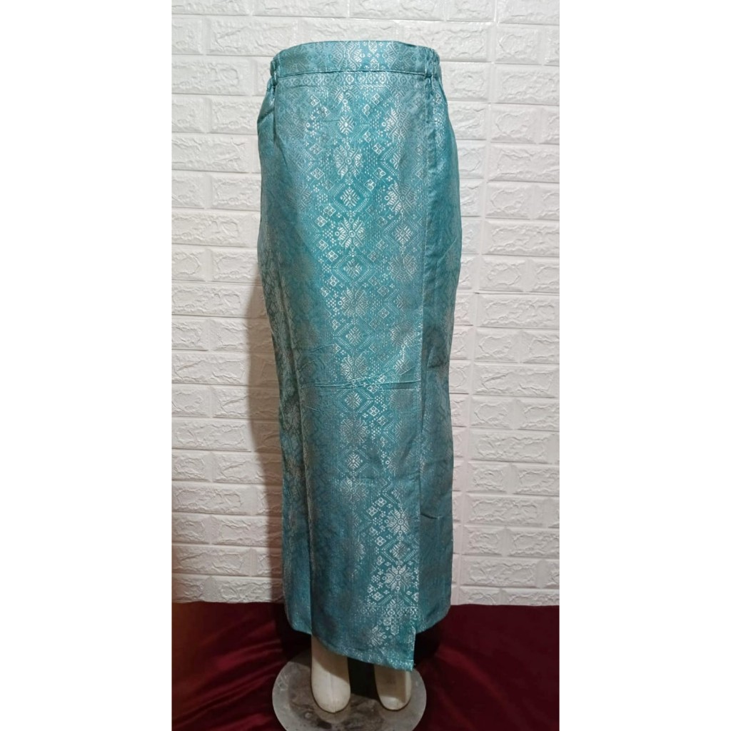 Rok Span Songket Kebaya//Rok Songket//Bawahan Kebaya - Biru Muda