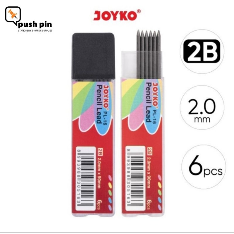 

Joyko Pencil Lead Isi Pensil Mekanik PL-16 2B 2.0 mm