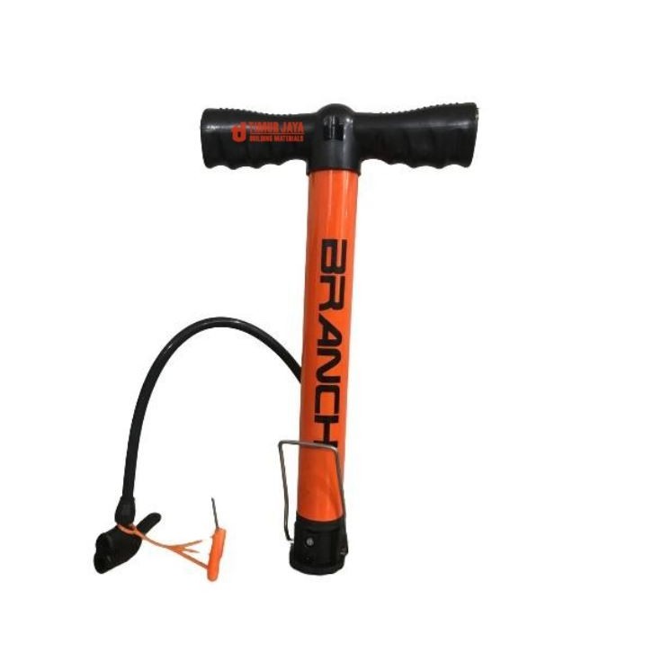 RB Pompa Mini 25 cm Ban Sepeda Angin Manual Blackfoot Pompa Ban Tabung Meter Sepeda, Motor, Mobil,