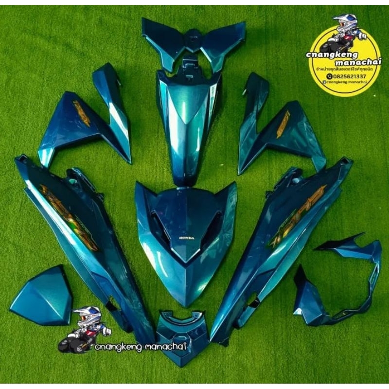Body Motor Cover Bagian Halus Warna Hijau Gelap motor Vario LED 2016