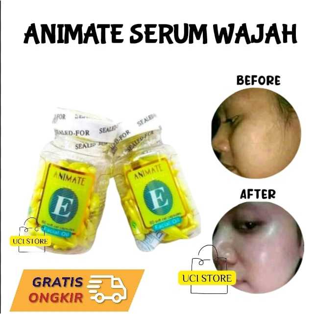 ORI BPOM ANIMATE SERUM WAJAH VITAMIN E [ ISI 60 KAPSUL]FACIAL ESSENCE