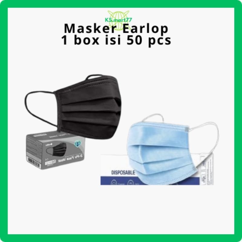 Masker / Masker 3ply / Masker Disposable1 BOX 1si 50pcs