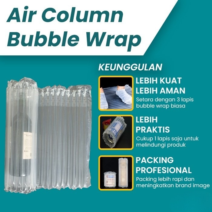 

RB INFLATABLE AIR BUBBLE 20CM X 50M Cushion Wrap Fo-Air / Bubble Wrap Angin Tebal Roll / Poly Air