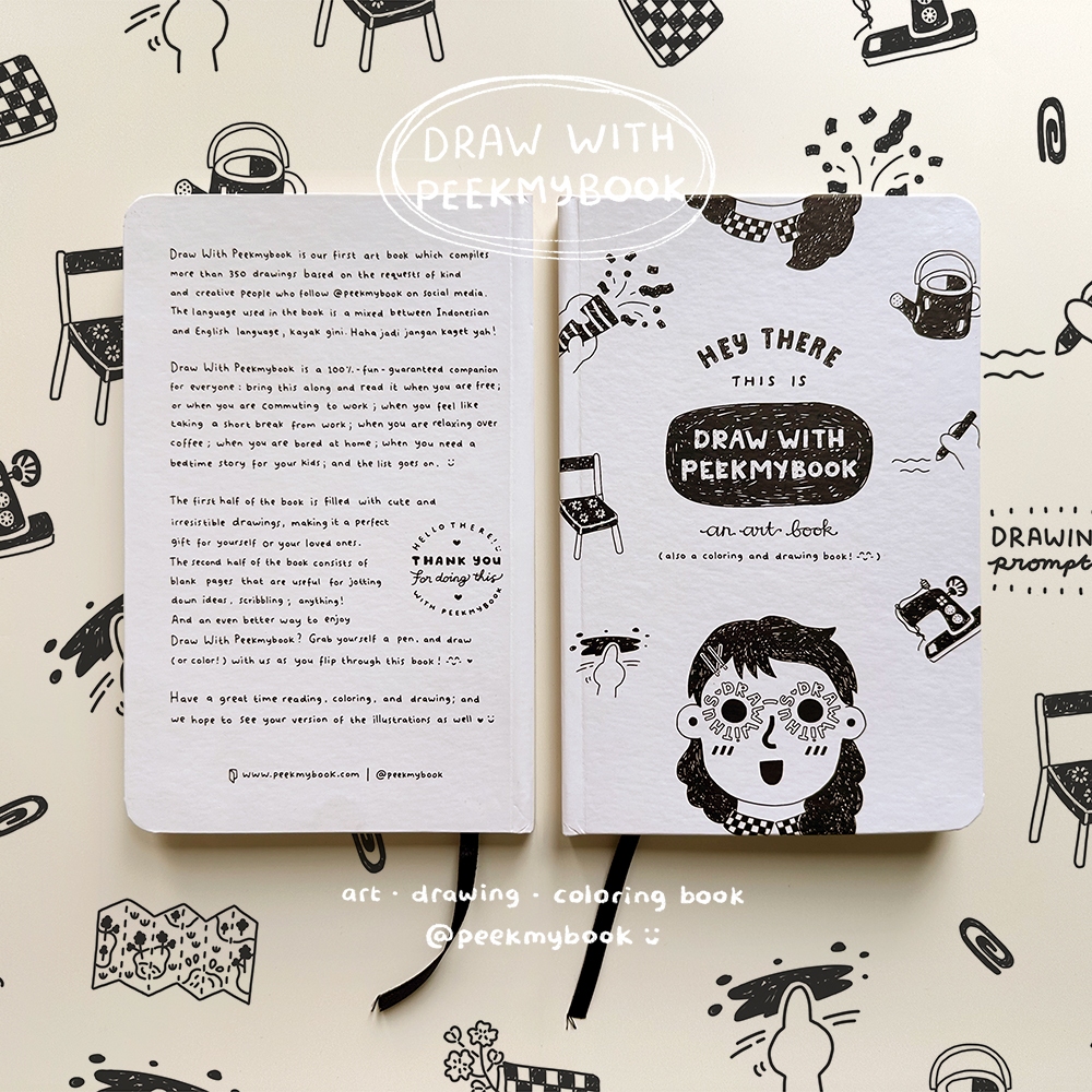 

Draw With Peekmybook - Art Book | Buku Art / Gambar Menggambar / Mewarnai Lucu With Original Illustration