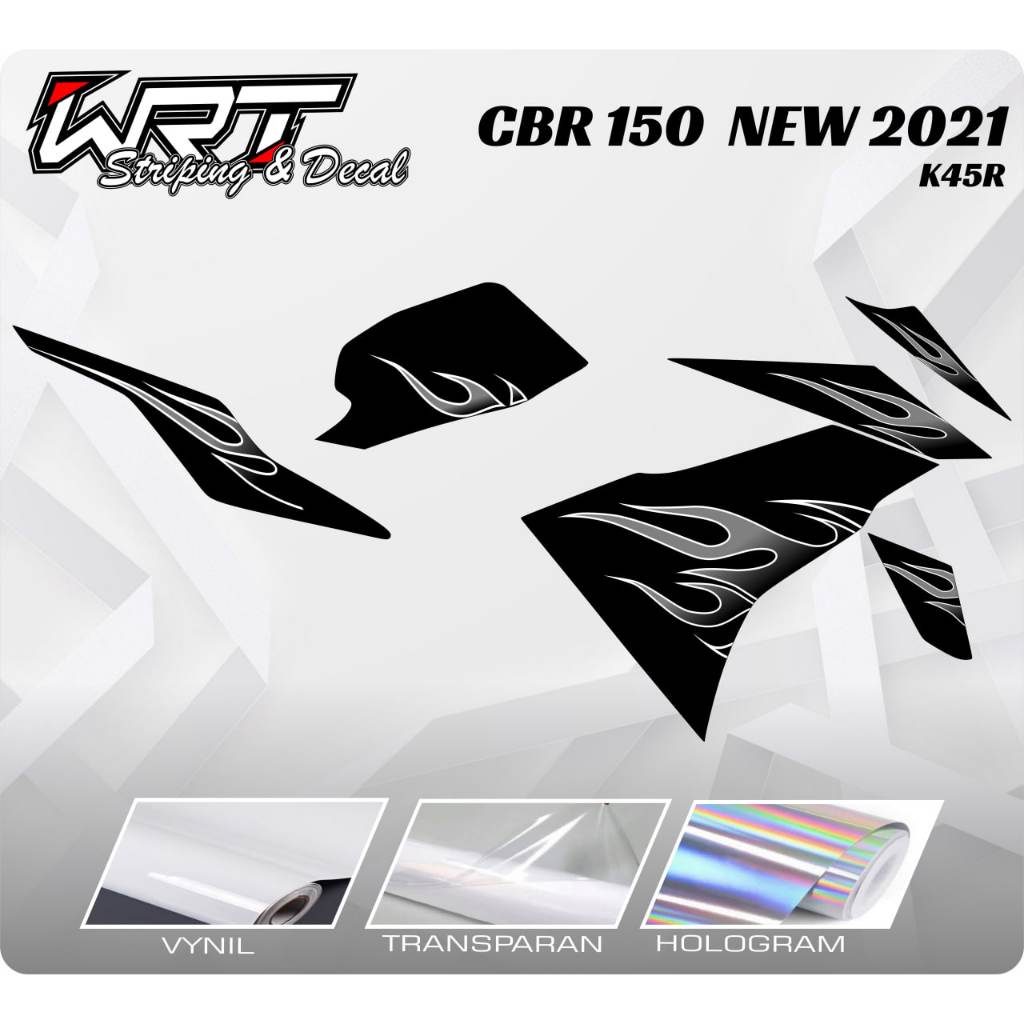 Striping CBR 2021-Stiker Decal New CBR K45R 2021 Api