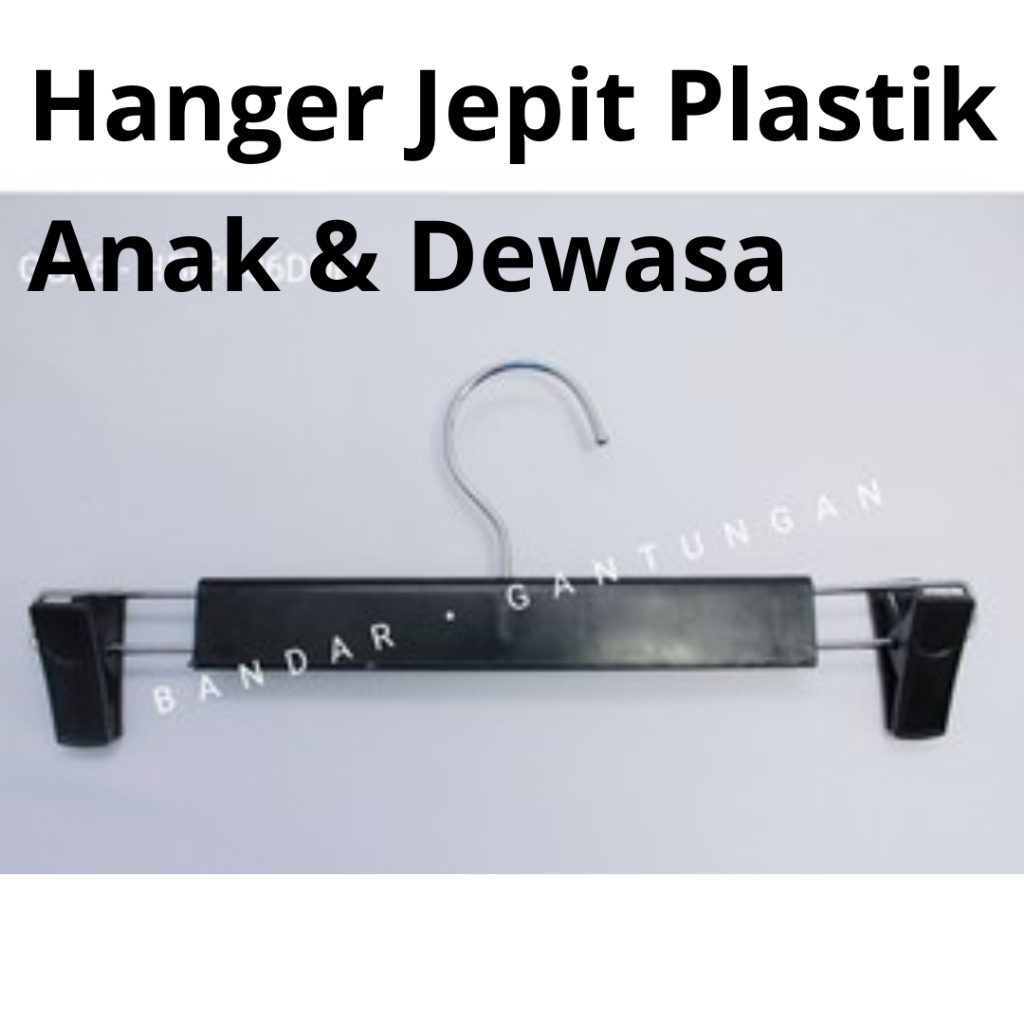 1 LUSIN Hanger Jepit Anak / Hanger Jepit Dewasa Hanger Jepit 262 Hanger Celana Hanger Jepit Plastik-