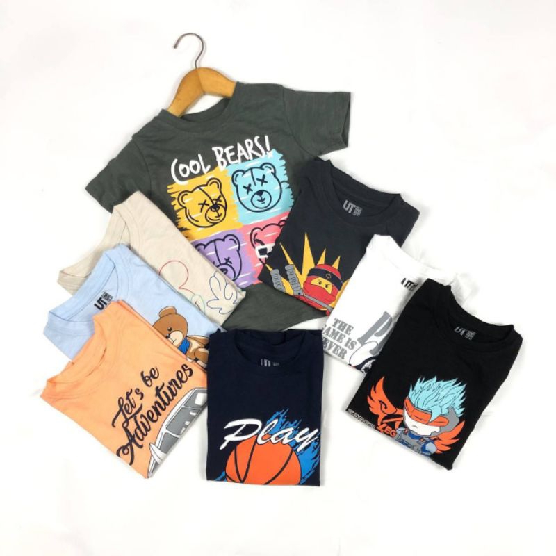 T-SHIRT anak cowo UNIQLO/ baju kaos anak laki laki uniqlo/ baju anak uniqlo/kaos UNIQLO/kaos anak la
