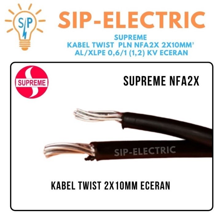 SUPREME KABEL TWIST PLN NFA2X 2x10mm² AL/XLPE 0,6/1 (1,2) kV ECERAN