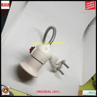 G453 ORIGINAL rumah lampu e27 colokan listrik Sambungan belajar kaku hias penerang spiral Fitting Ho