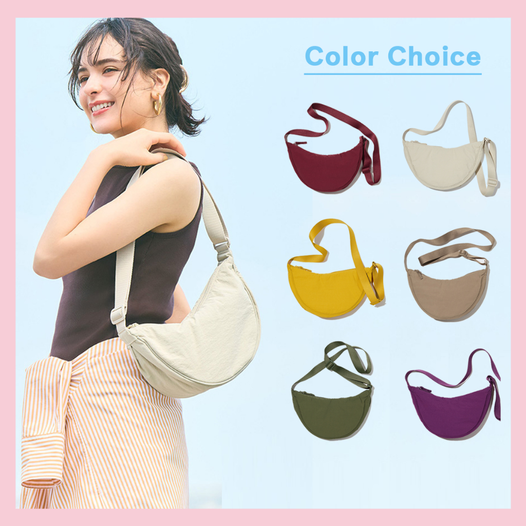 READY STOCK Tas bahu ala Uniqlo/Tas selempang wanita mini/Tas Bahu mini round/Tas Mini Pinggang