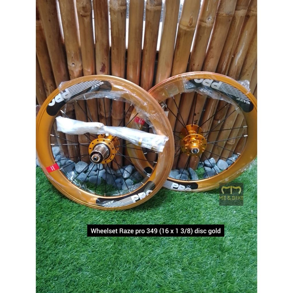 wheelset raze 16 x 1 3-8 349 vbrake 74mm ubrake aero 30mm - wheel set 16 plus gust storm litepro haz