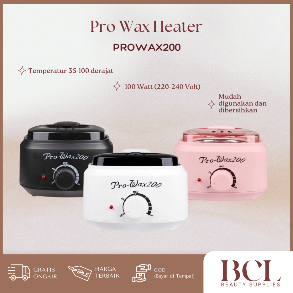 Pro Wax 200 Prowax Heater Pemanas Alat Waxing Include Spatula dan Hard Bean Waxing