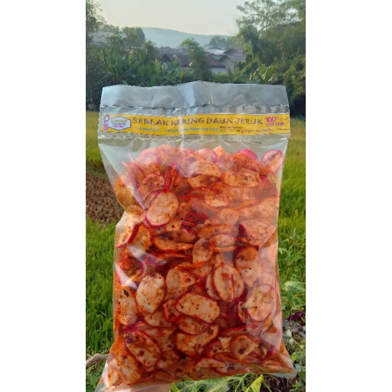 

Kerupuk seblak bantet | seblak kering | sebring pedas daun jeruk 120gram