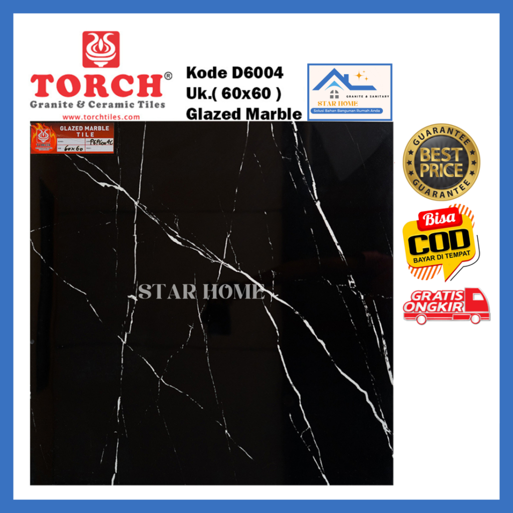 Lantai Granit Torch 60x60 Glass D6004 Free Ongkir Jabodetabek