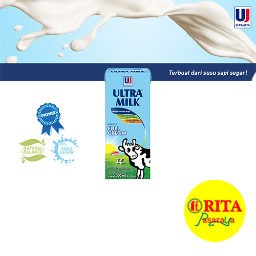

Ultra Milk Susu UHT Full Cream 200 Ml