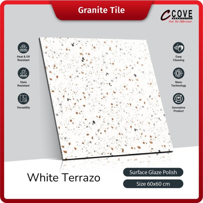 GRANITE 60X60 COVE WHITE TERAZZO