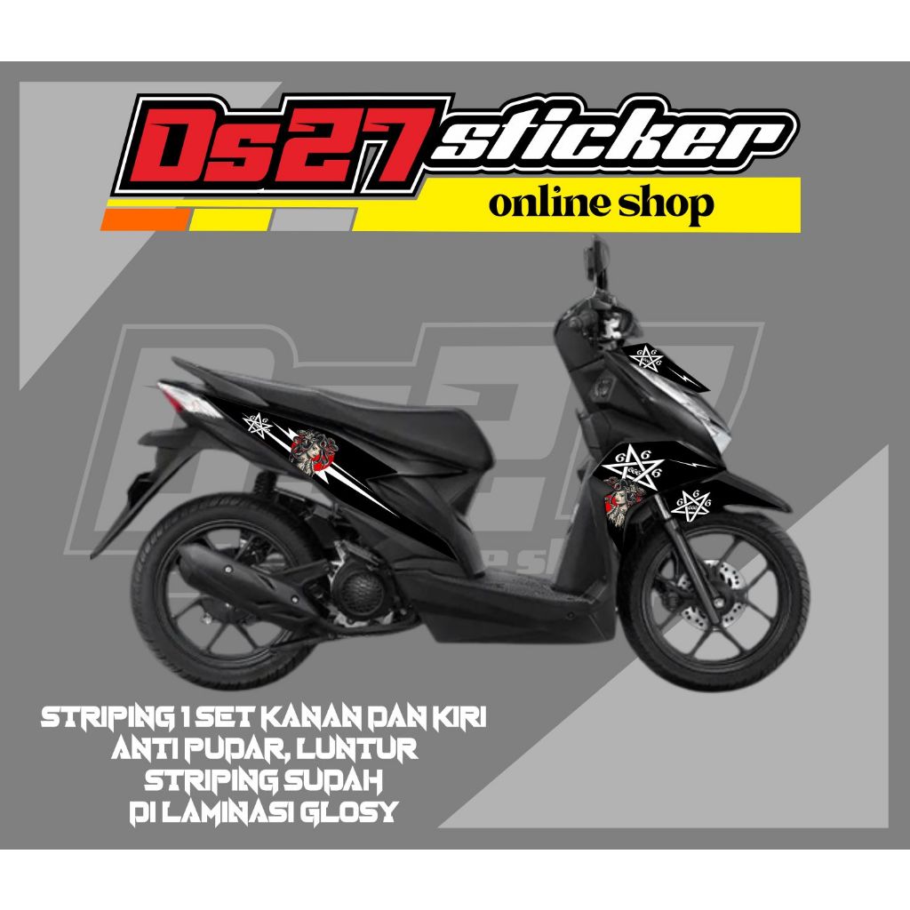 STRIPING VARIASI LIS BODI MOTOR BEAT DELUXE BEAT 2020 MEDUSA