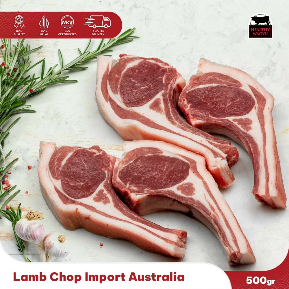 

Lamb Chop / Domba Muda Australia 500Gram Healthy wagyu
