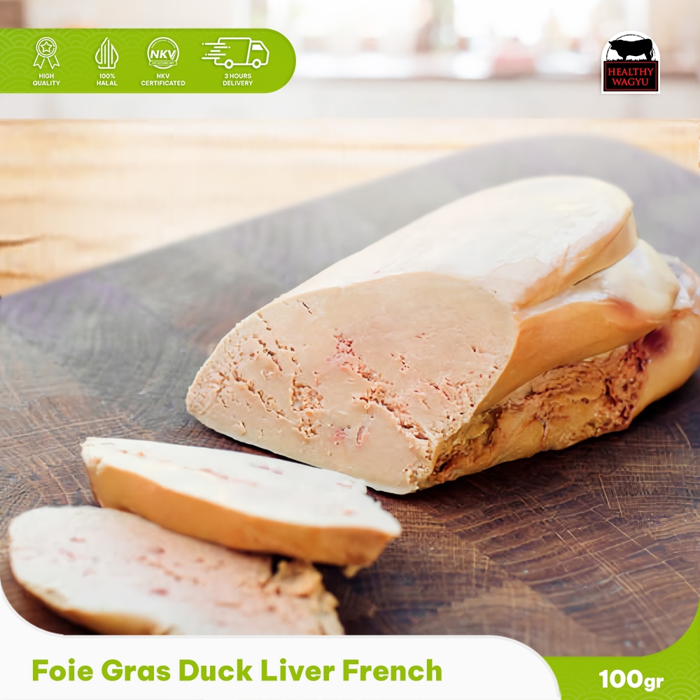 

Foie Gras Duck Liver Hati Angsa Import France 100 Gram Healthy wagyu