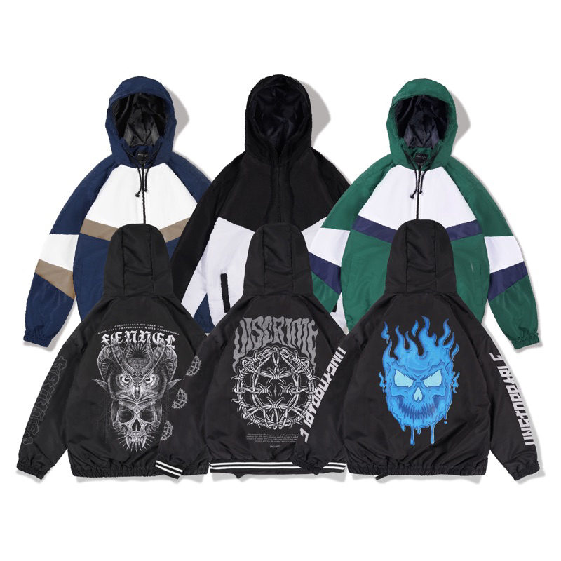 [N01301] Jaket Bomber Hoodie Kombinasi Distro Motif TNA