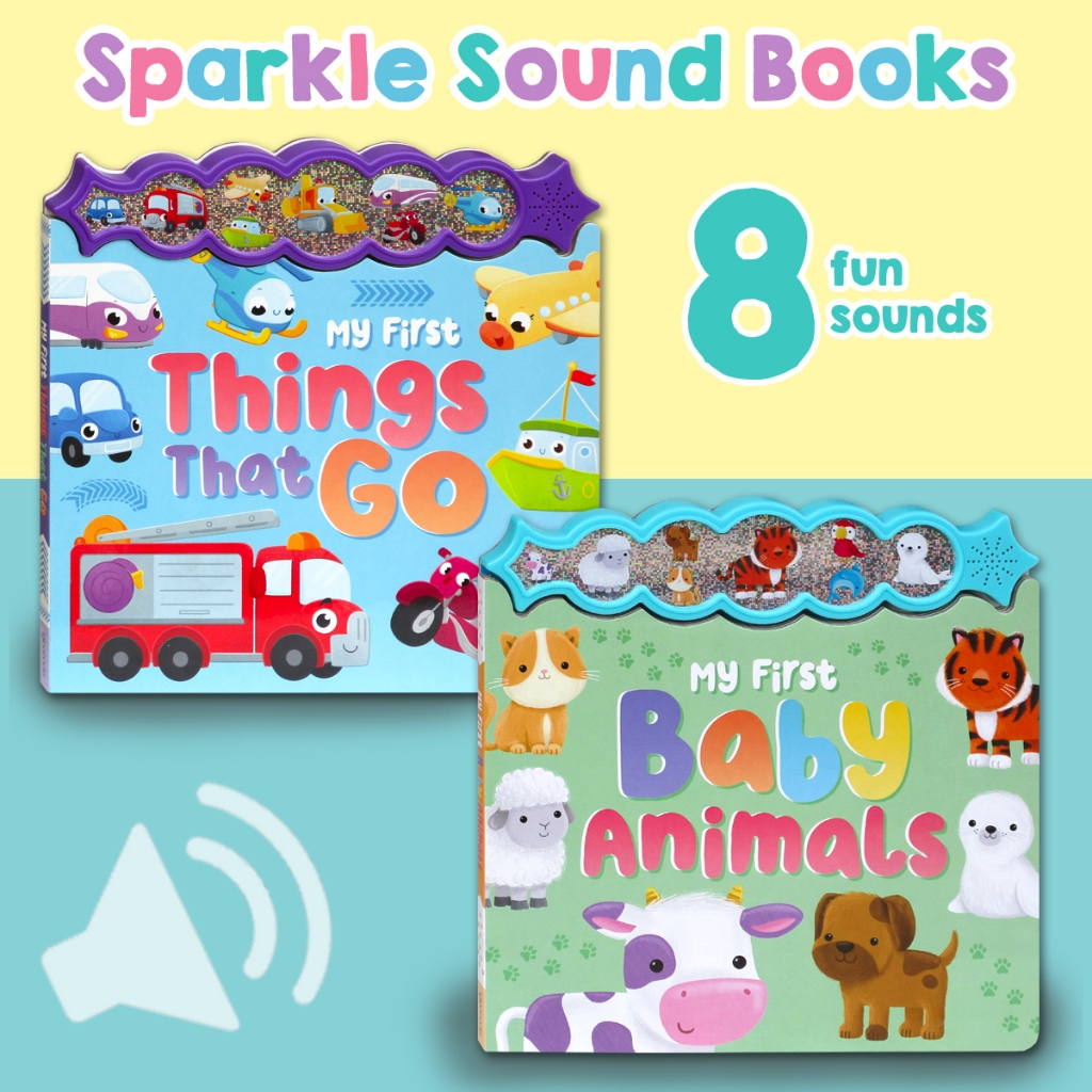 [Igloo Books] My First Baby Animals / My First Things That Go - Sparkle Sound Books with 8 Fun Sound