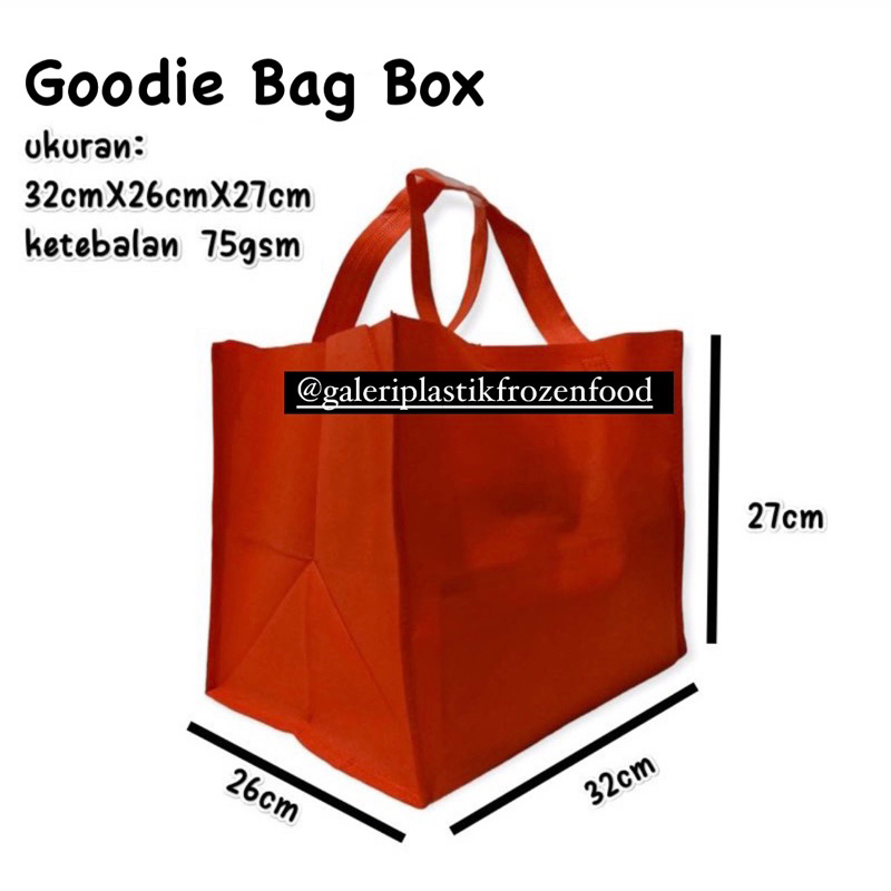 

Tas Kain Spunbond Goodiebag 32x26x27cm ~ GALERI PLASTIK FROZEN FOOD