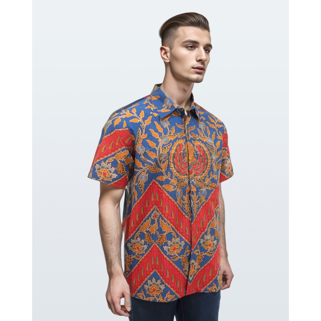 DANAR HADI - Kemeja Batik PE Lar Kencono - 5LRKN.78.1023 - Biru