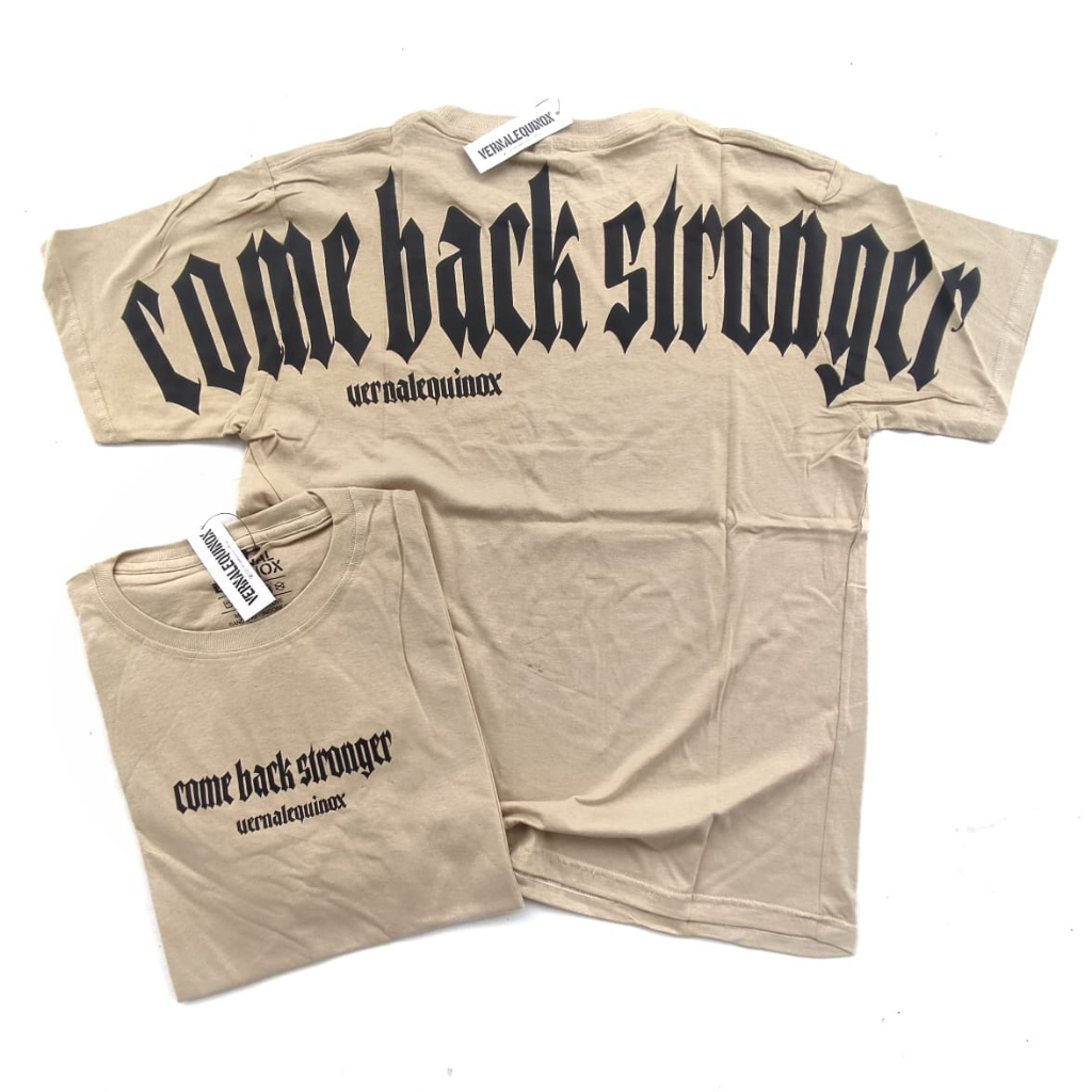 Kaos KREM STRONGER - Vernalequinox / Vernal Equinox / Kaos Distro Bandung / Kaos Pria & Wanita / Kao