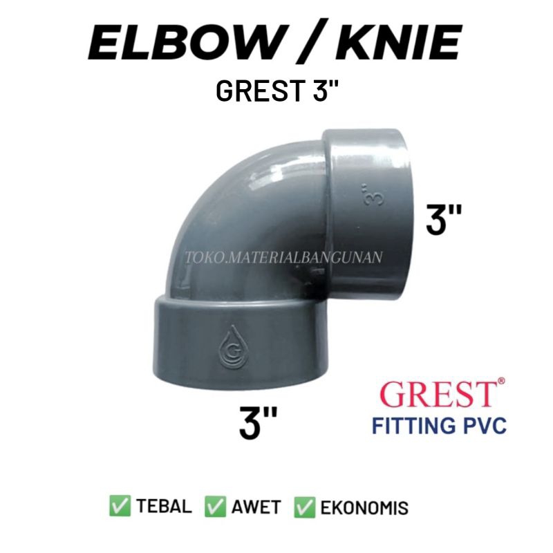 ELBOW KNIE 3" VOSCAR AWET MURAH L KNEE