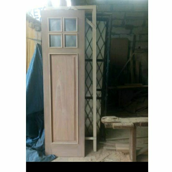 kusen+pintu solid kamar mandi meranti