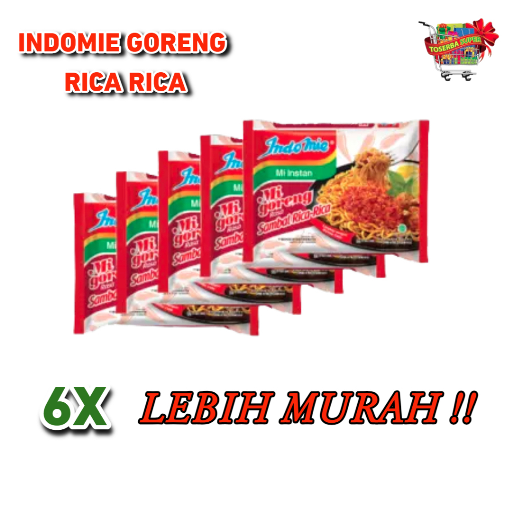 

INDDOMIE GORENG RICA RICA 6pcs PAKET MURAH/ INDOMIE